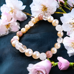 Bracelet de perles Femme "La Vie en Rose"