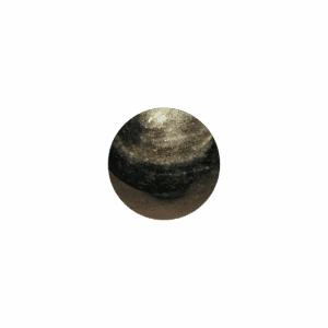 perle ronde Obsidienne dorée