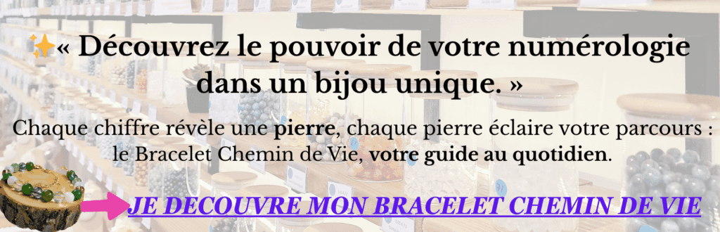 la numérologie et le bracelet chemin de vie
