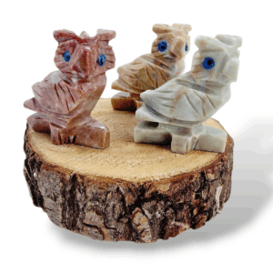 HIBOU STEATITE ANIMAUX