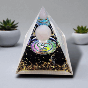 Orgonite Quartz rose Obsidienne 6CM