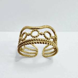 BAGUE COURONNE ACIER INOX