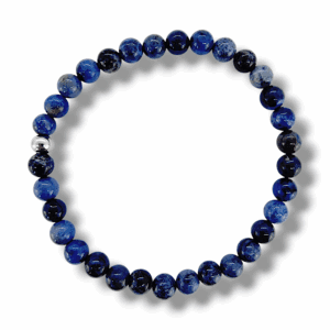 BRACELET 6MM PERLES UNIQUES DUMORTIERITE