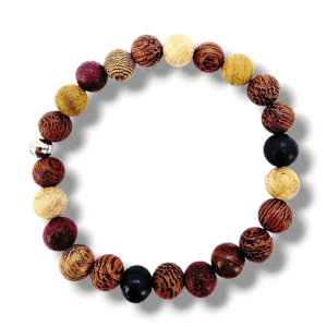 BRACELET PERLES UNIQUE BOIS