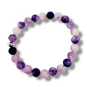 BRACELET PERLES UNIQUE SUGILITE FACETTE