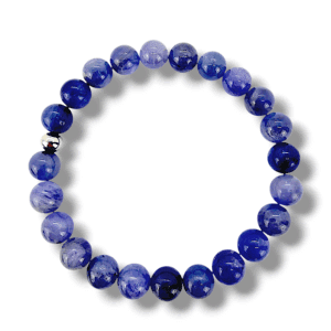 BRACELET PERLES UNIQUE TANZANITE BLEUE