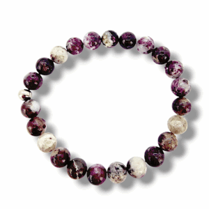 BRACELET PERLES UNIQUE TOURMALINE ROSE