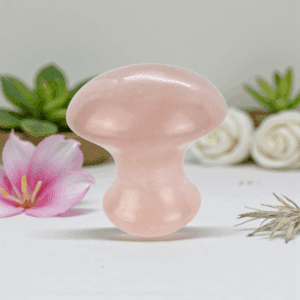 Gua sha champi quartz rose