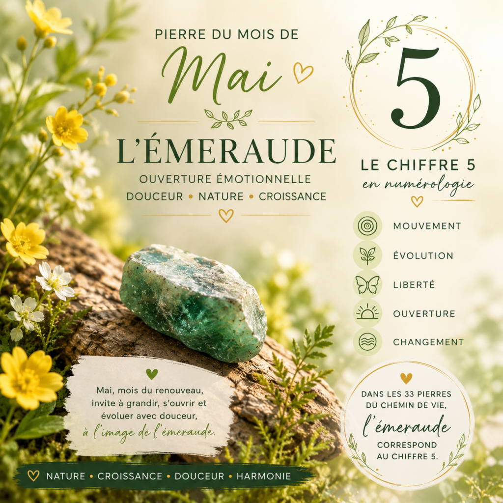 l'émeraude pierre du mois de mai